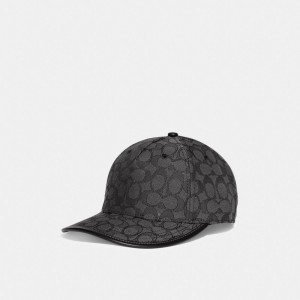 Coach Signature Jacquard Baseball Hat Hatt Herr Grå | 37JXVZELW