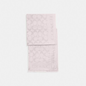 Coach Signature Stole Halsduk Dam Rosa | 36JBQSYEP