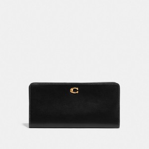 Coach Skinny Wallet Stor Plånbok Dam Svarta | 16EOCMTVU