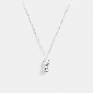 Coach The Lil Nas X Drop Cat Pendant Necklace Smycken Dam Silver | 68VYKRGFJ