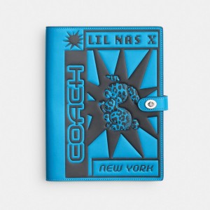 Coach The Lil Nas X Drop Notebook Resväska Dam Silver Blå | 17QGNHCPJ