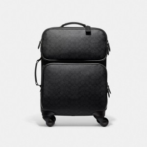 Coach Wheeled Carry On In Signature Canvas Duffelväska Herr Grå | 56IXVKGUS