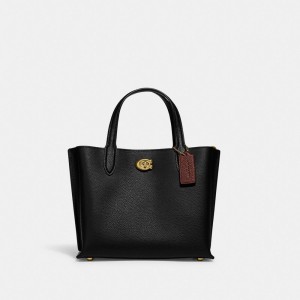 Coach Willow Tote Bag 24 Toteväska Dam Svarta | 35PIYWKEO