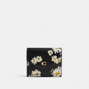 Coach Wyn Small Wallet With Floral Print Liten Plånbok Dam Svarta Olika Färger | 76APRYSMK